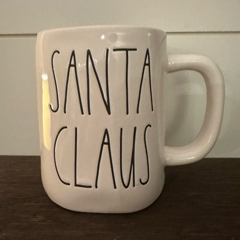 Rae Dunn Santa Claus White Mug